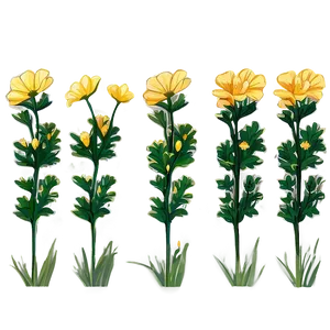 Buttercup Meadow Scene PNG 06252024 PNG
