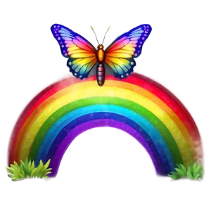 Butterfly And Rainbow Png 61 PNG image