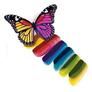 Butterfly And Rainbow PNG Gnv60 PNG
