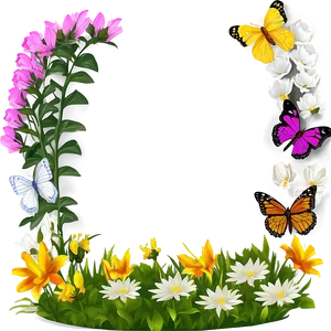 Butterfly Flower Bed PNG 06272024
