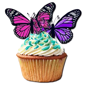 Butterfly Happy Birthday Cake Topper Png 06132024 PNG image