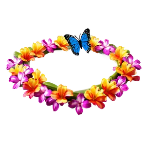 Butterfly Hawaiian Lei PNG 90