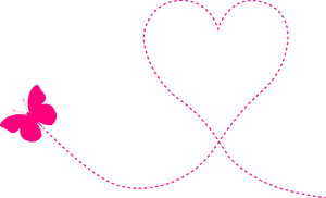 Butterfly Heart Trailon Black Background