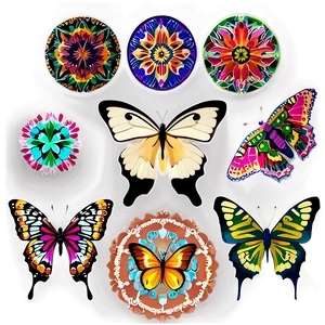 Butterfly Mandalas PNG Qev24 PNG