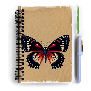 Butterfly Notebook Cover Png Nhy46 PNG image