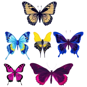 Butterfly Silhouettes PNG 12