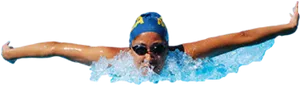 Butterfly Stroke Swimmer Action PNG