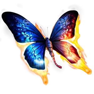 Butterfly With Fire Effect Png 40 PNG image