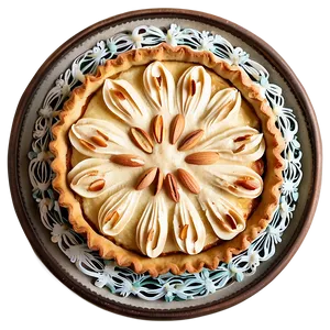 Buttery Almond Tart Pie PNG 05232024