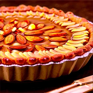 Buttery Almond Tart Pie PNG 15