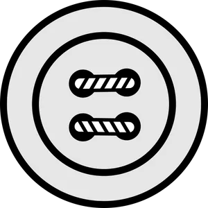 Button Icon Blackand White