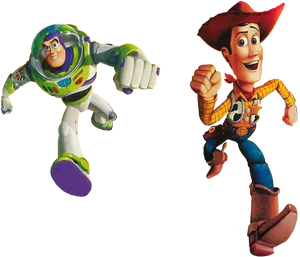 Buzzand Woody Action Figures PNG image