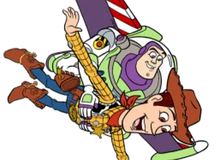 Buzzand Woody Flying Together PNG image