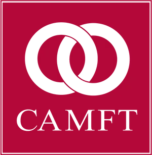 C A M F T Logo Red Background PNG image