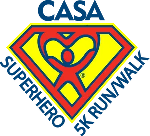 C A S A Superhero5 K Run Walk Logo PNG image