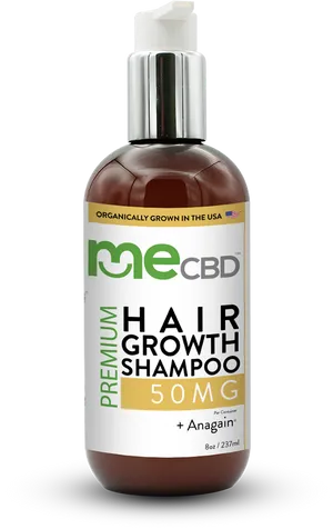C B D Hair Growth Shampoo Bottle PNG