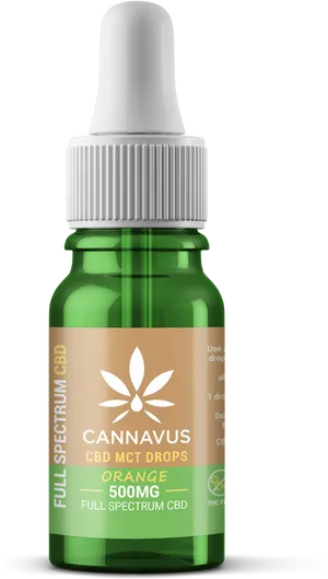 C B D Oil Drops Orange Flavor500mg PNG