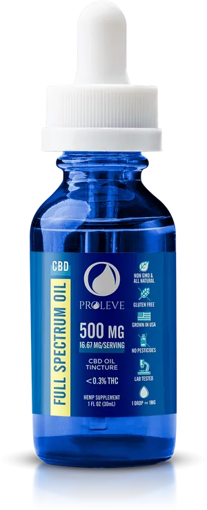 C B D Oil Tincture Bottle500mg PNG image