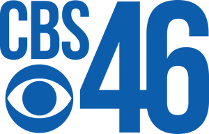 C B S46 Logo Blue Background PNG image