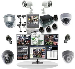 C C T V Security Camera System Components PNG image