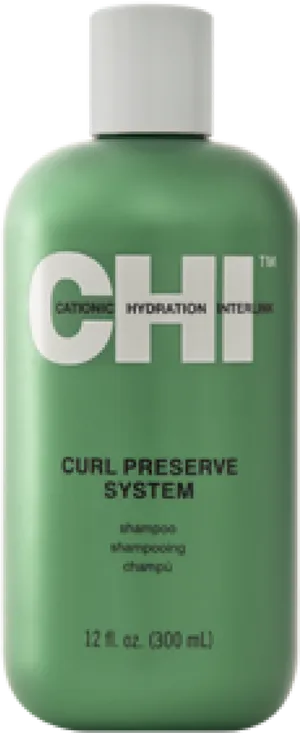 C H I Curl Preserve System Shampoo Bottle PNG image