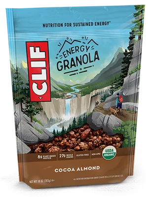 C L I F Energy Granola Cocoa Almond Package PNG image