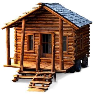 Cabin At Sunset Glow PNG Nls71