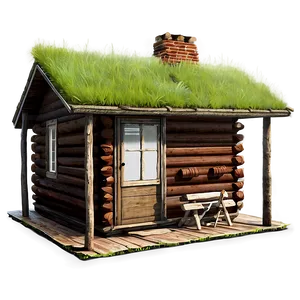 Cabin In A Clearing PNG Pbv31