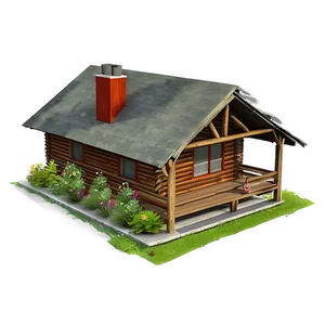 Cabin In The Heart Of The Forest PNG 05242024 PNG