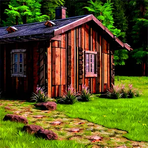 Cabin In The Heart Of The Forest PNG 16 PNG