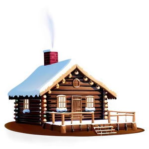 Cabin With Christmas Decorations PNG Itt85 PNG