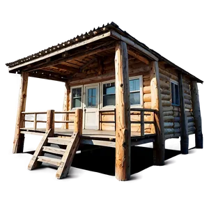 Cabin With Wooden Bridge PNG Vpj