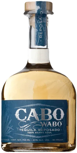 Cabo Wabo Reposado Tequila Bottle PNG image