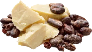 Cacao Beansand Cocoa Butter PNG image