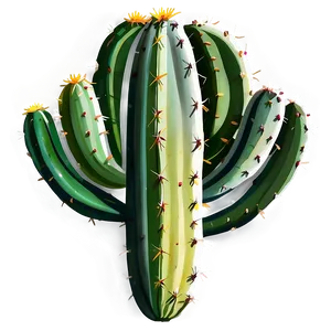 Cactus In Aquarelle Technique PNG Wwc PNG
