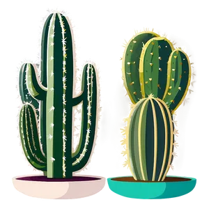 Cactus In Minimal Landscape PNG 06282024 PNG