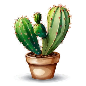 Cactus In Watercolor Splash PNG Oam31 PNG