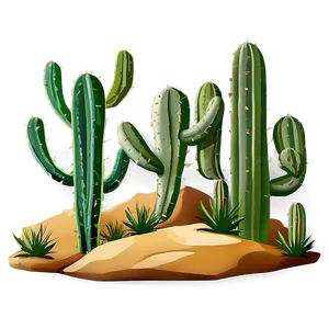 Cactus Landscape Png 05032024 PNG image