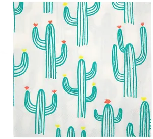 Cactus Pattern Napkin PNG image