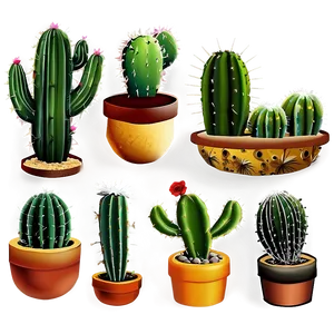 Cactus Set Png Voq6 PNG image