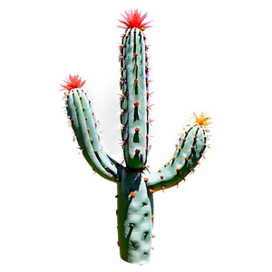 Cactus With Colorful Spines PNG 93