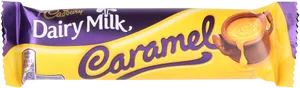Cadbury Dairy Milk Caramel Chocolate Bar PNG image