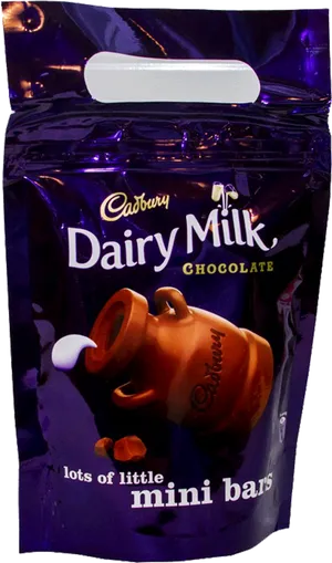 Cadbury Dairy Milk Mini Bars Packaging PNG image