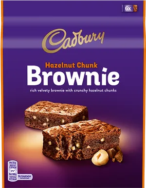 Cadbury Hazelnut Chunk Brownie Packaging PNG