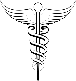 Caduceus Medical Symbol Graphic PNG