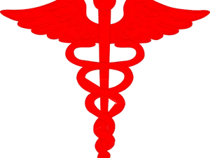 Caduceus Medical Symbol Redand Grey PNG