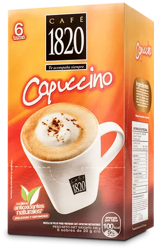 Cafe1820 Cappuccino Box PNG image