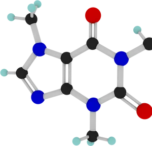 Caffeine Molecule Structure PNG