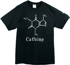 Caffeine Molecule T Shirt Design PNG