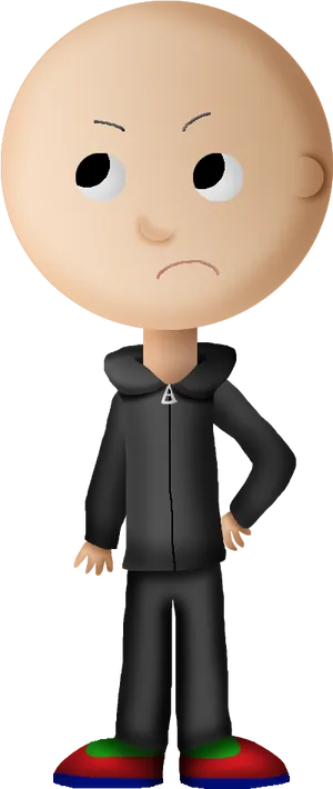 Caillou3 D Model Frowning PNG image
